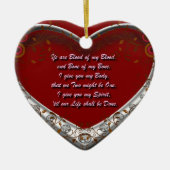 Bloed van mijn bloed: Schots Gaelic Marriage Oath  Keramisch Ornament (Voorkant)