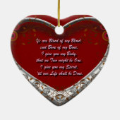 Bloed van mijn bloed: Schots Gaelic Marriage Oath Keramisch Ornament (Achterkant)