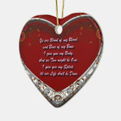 Bloed van mijn bloed: Schots Gaelic Marriage Oath Keramisch Ornament (Links)
