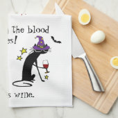 Bloed van mijn vijanden, JK wijn, zwarte kat Theedoek (Quarter Fold)