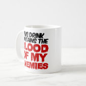 Bloed van mijn vijanden koffiemok (Voorkant links)