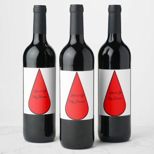 Bloed van mijn vijanden Wijnlabel Wijn Etiket (Flessen)