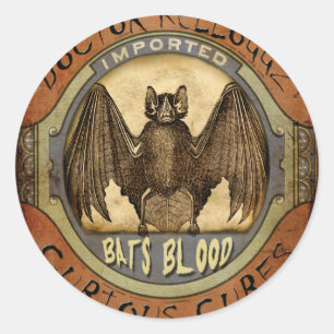 Bloed van vleermuizen ronde sticker