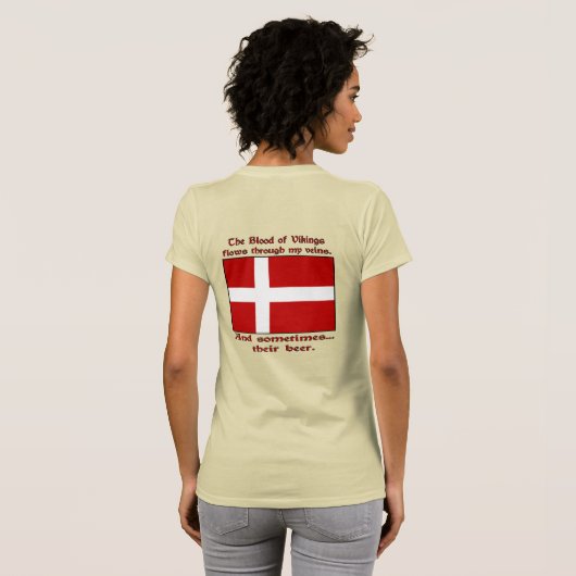 Bloed Vikings Stromen Aderen Soms Bier Vrouwen T-shirt (Achterkant volledig)