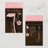 Bloed Visitekaartje Roze chocolade bruin (Voorkant / Achterkant)