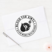 bloed voor vinylgrotere ronde sticker (Envelop)