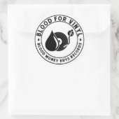 bloed voor vinylgrotere ronde sticker (Tas)