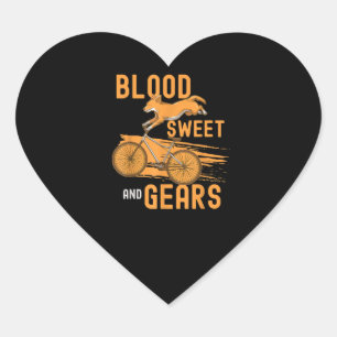 Bloed zoete tandwielen Fietsen Bmx Cute Corgi Dog Hart Sticker