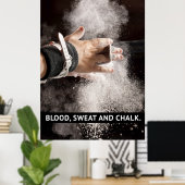 Bloed, zweet en alk - turnmotieven poster (Thuiskantoor)