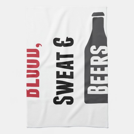 Bloed, zweet en bier theedoek (Verticaal)