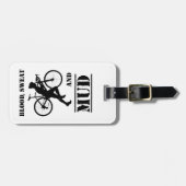 Bloed zweet en modder cyclocross bagagelabel (Voorkant horizontaal)