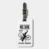 Bloed zweet en modder cyclocross bagagelabel (Voorkant verticaal)