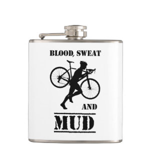 Bloed zweet en modder cyclocross heupfles
