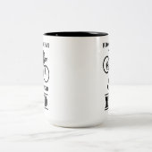 Bloed zweet en modder cyclocross tweekleurige koffiemok (Center)