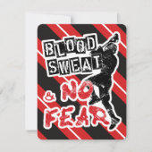 Bloed, zweet & geen angst Lacrosse uitnodigingen (Voorkant)