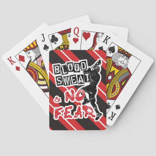 Bloed, zweten en geen angst Lacrosse Kaarten (Achterkant)