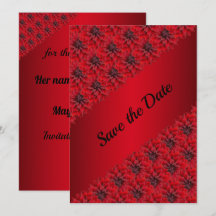 Bloeda rode dahlias in gotische stijl save the dat
