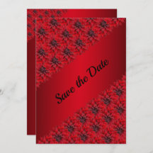 Bloeda rode dahlias in gotische stijl save the dat