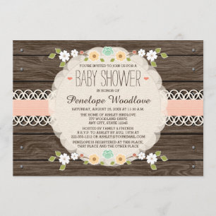 BLOEDBABY SHOWER INVITATIONS KAART