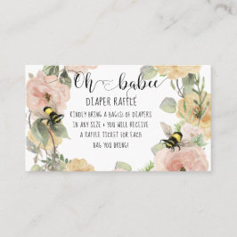 Bloedbad Oh Babee Bumblebee Diaper Raffle Visitekaartje