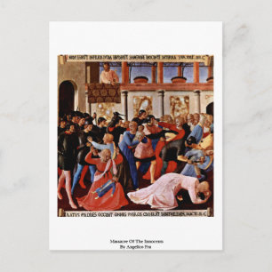 bloedbad onder de slachtoffers van Angelico Fra Briefkaart