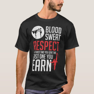 Bloedbad Respect hapkido taekwondo karate judo T-shirt
