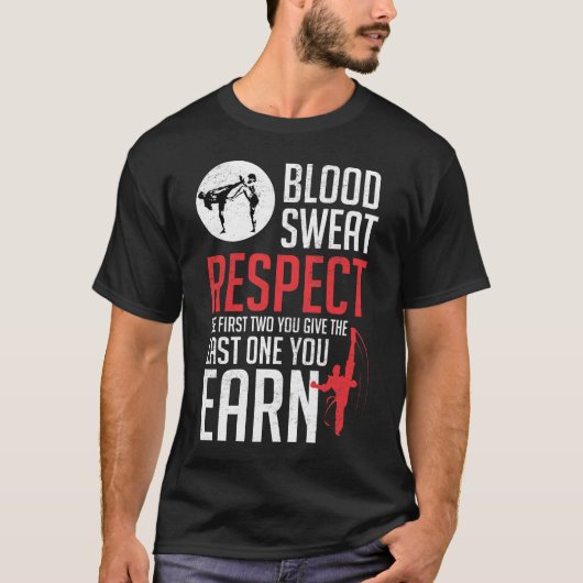 Bloedbad Respect hapkido taekwondo karate judo T-shirt (Voorkant)