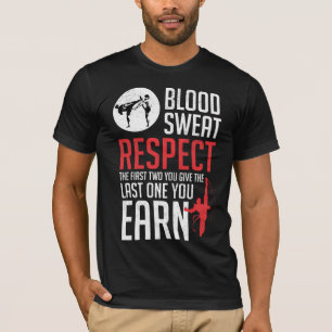 Bloedbad Respect hapkido taekwondo karate judo T-shirt