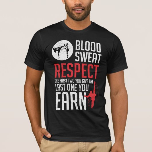 Bloedbad Respect hapkido taekwondo karate judo T-shirt (Voorkant)