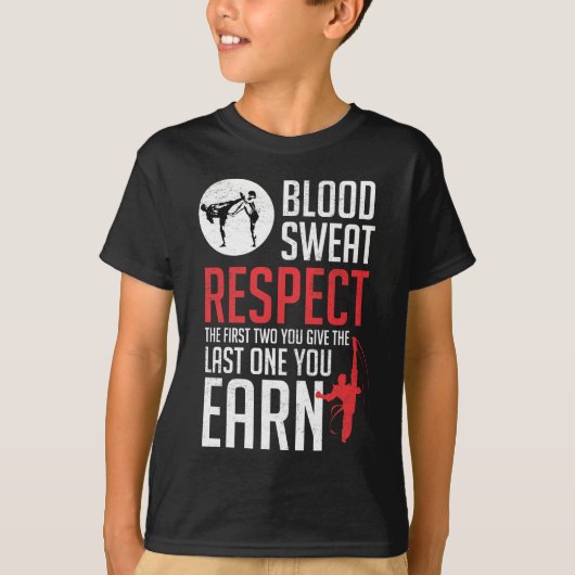 Bloedbad Respect hapkido taekwondo karate judo T-shirt (Voorkant)