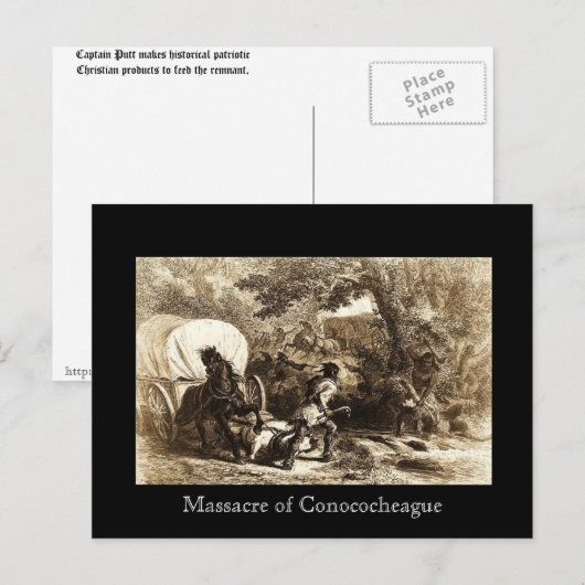 Bloedbad van Conococheague Briefkaart (Voorkant / Achterkant)