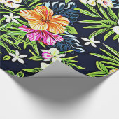 Bloedbad van Hibiscus Orchids en Plum Cadeaupapier (Hoek)