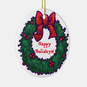 Bloedbad van Holly Prettige feestdagen Keramisch Ornament (Rechts)