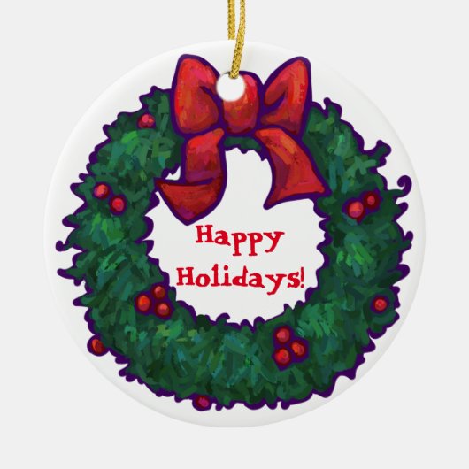 Bloedbad van Holly Prettige feestdagen Keramisch Ornament (Voorkant)