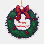 Bloedbad van Holly Prettige feestdagen Keramisch Ornament (Achterkant)
