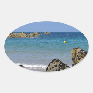 Bloedbad van Plévenon in Frankrijk Ovale Sticker