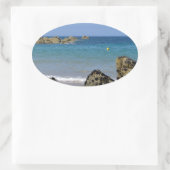 Bloedbad van Plévenon in Frankrijk Ovale Sticker (Tas)