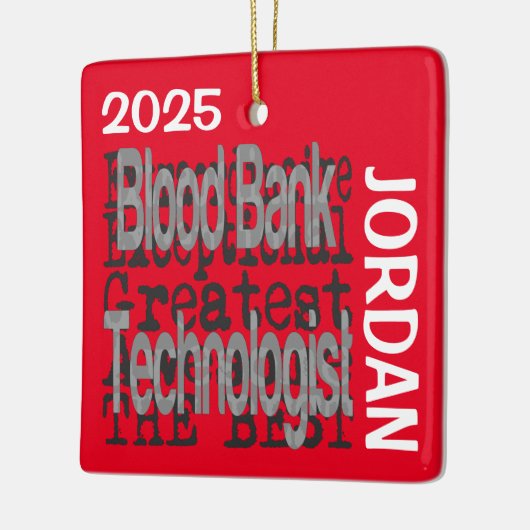 Bloedbank Technoloog Buitengewoon CUSTOM Keramisch Ornament (Links)