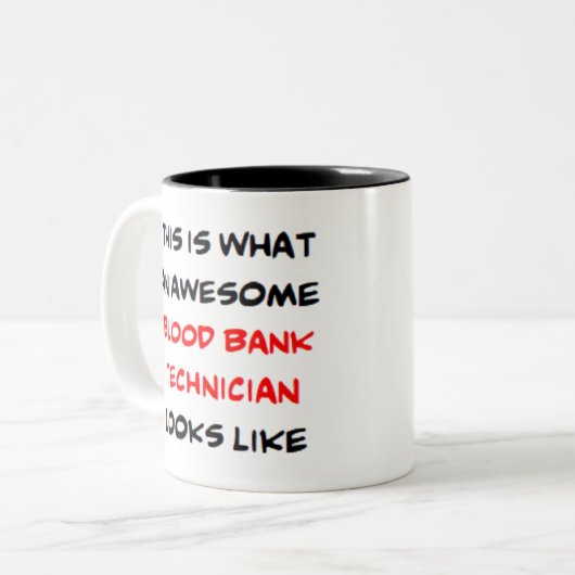 bloedbanktechnicus, geweldige tweekleurige koffiemok (Voorkant links)