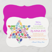 BLOEDBAT Mitzvah Uitnodiging (Voorkant / Achterkant)