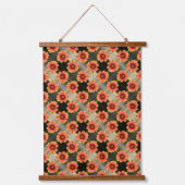 Bloedbijen en Gaillardia Flowers Boho Chic Hangend Wandkleed (Voorkant)