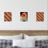 Bloedbijen en Gaillardia Flowers Boho Chic Muurkunst Sets (Slaapkamer)