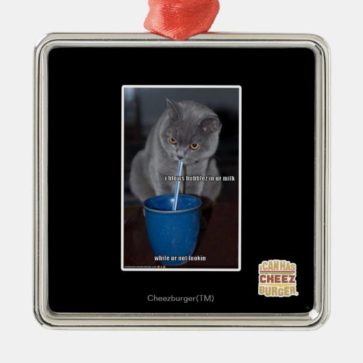 Bloedblaasjes in onze melk metalen ornament (Voorkant)