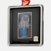 Bloedblaasjes in onze melk metalen ornament (Links)