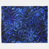 Bloedblauw watervuur fleece deken (Voorkant (Horizontaal))