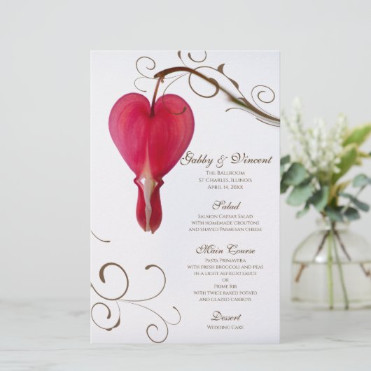 Bloedbloeding Harten Floral Weddenschap (Staand voorkant)