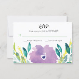Bloedbloem RSVP-kaart Kaart