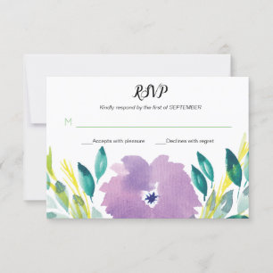 Bloedbloem RSVP-kaart Kaart