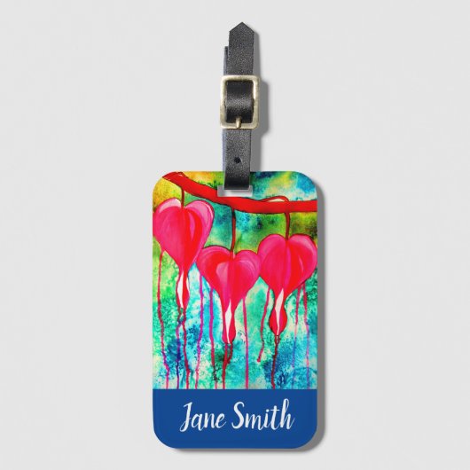 Bloedbloemen Bagagelabel (Voorkant (verticaal))