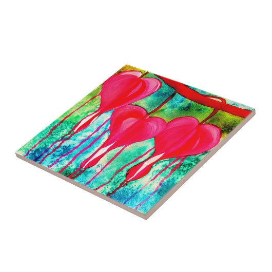 Bloedbloemen Tegeltje (Zijkant)